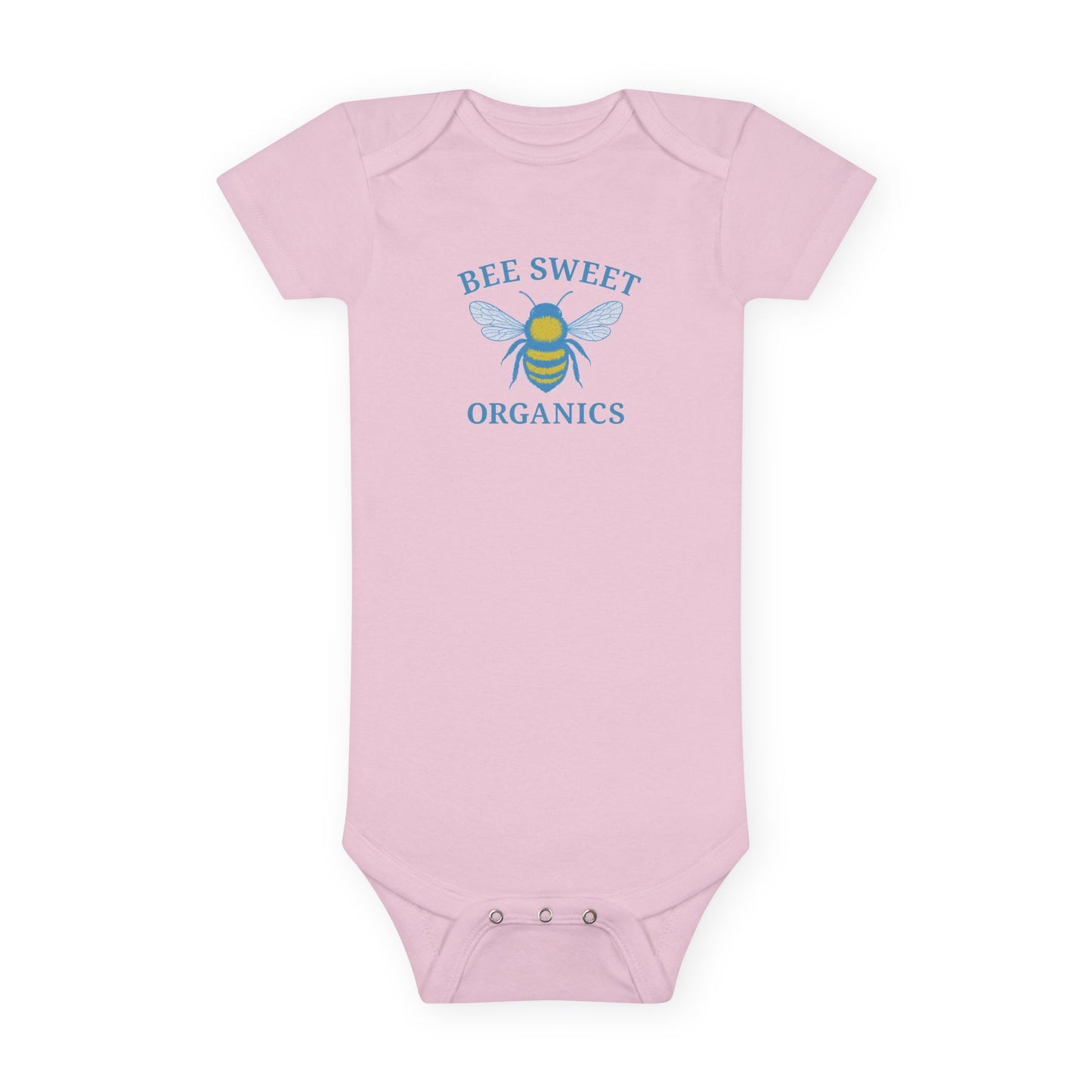 Organic Baby Onesie – Bee Sweet & Peachy Vibes – Eco-Friendly Infant Clothes for Baby Showers, Birthdays, and Everyday Wear