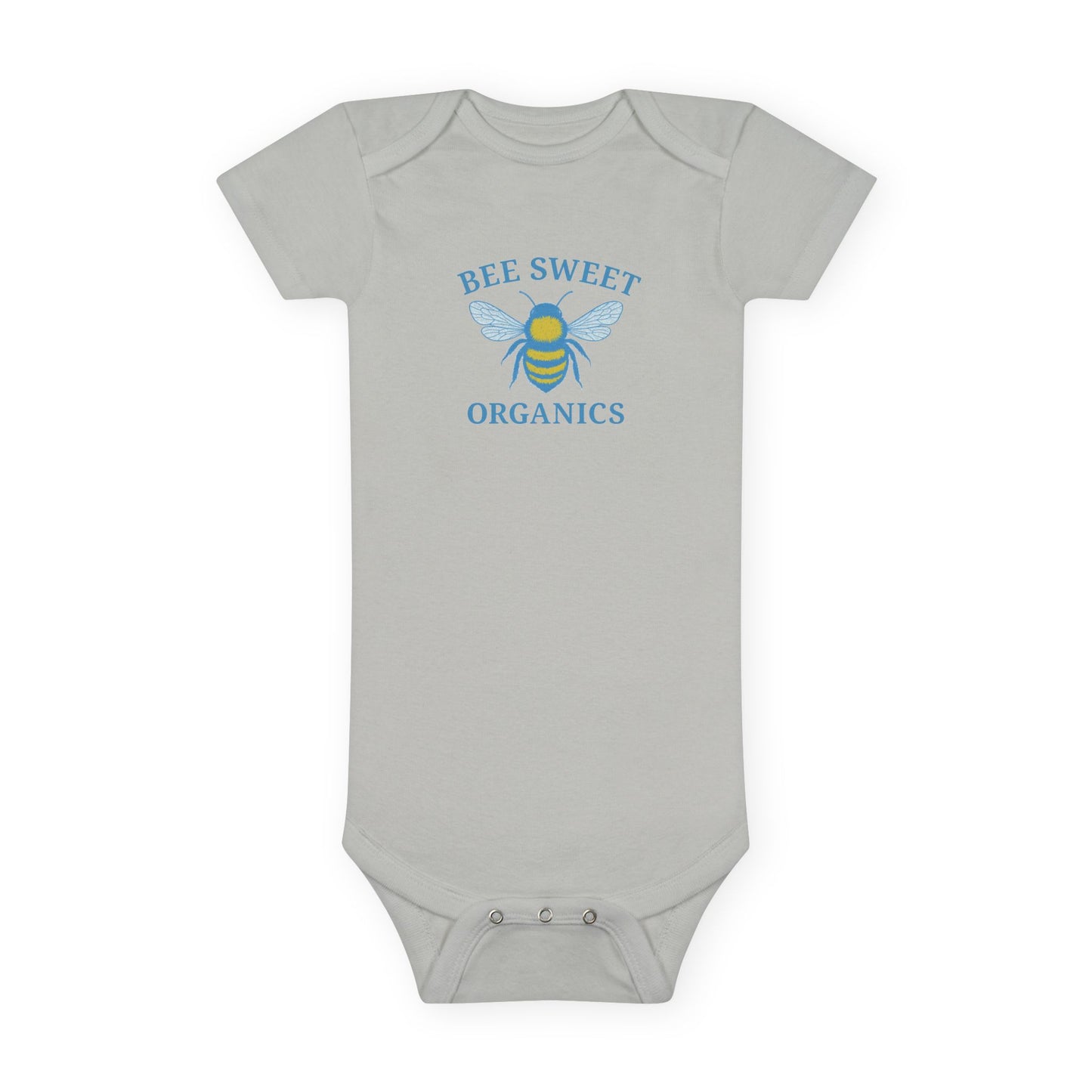 Organic Baby Onesie – Bee Sweet & Peachy Vibes – Eco-Friendly Infant Clothes for Baby Showers, Birthdays, and Everyday Wear
