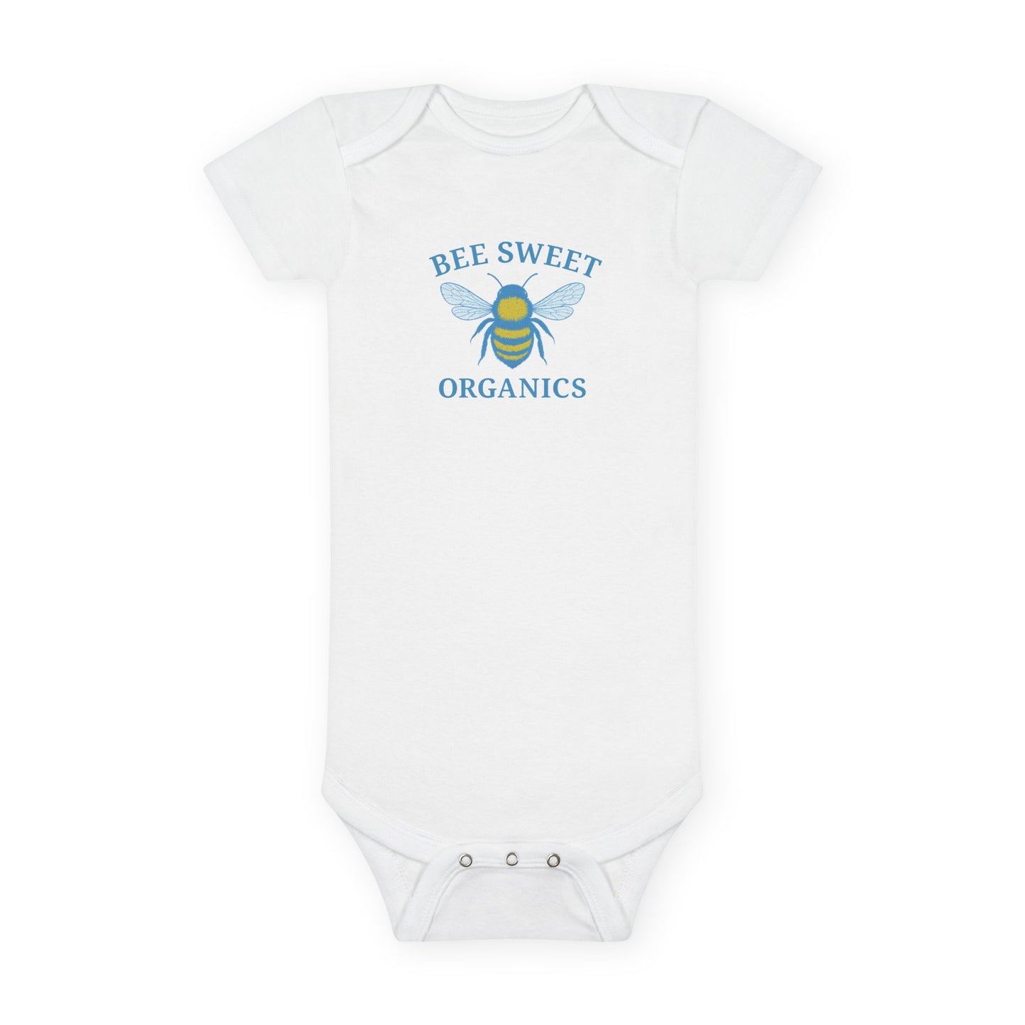 Organic Baby Onesie – Bee Sweet & Peachy Vibes – Eco-Friendly Infant Clothes for Baby Showers, Birthdays, and Everyday Wear